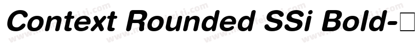 Context Rounded SSi Bold字体转换